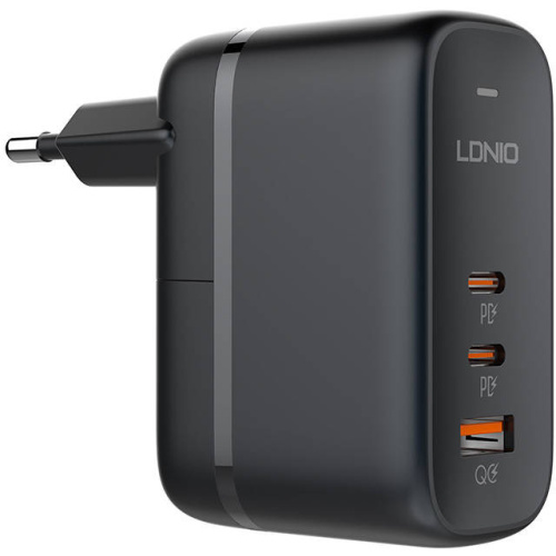 LDNIO Distributor - 6933138601075 - LDN474 - LDNIO Q366 USB-A, 2xUSB-C, GaN, 65W network charger black - B2B homescreen