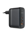 Ładowarka sieciowa LDNIO Q366 USB-A, 2xUSB-C, GaN, 65W czarna