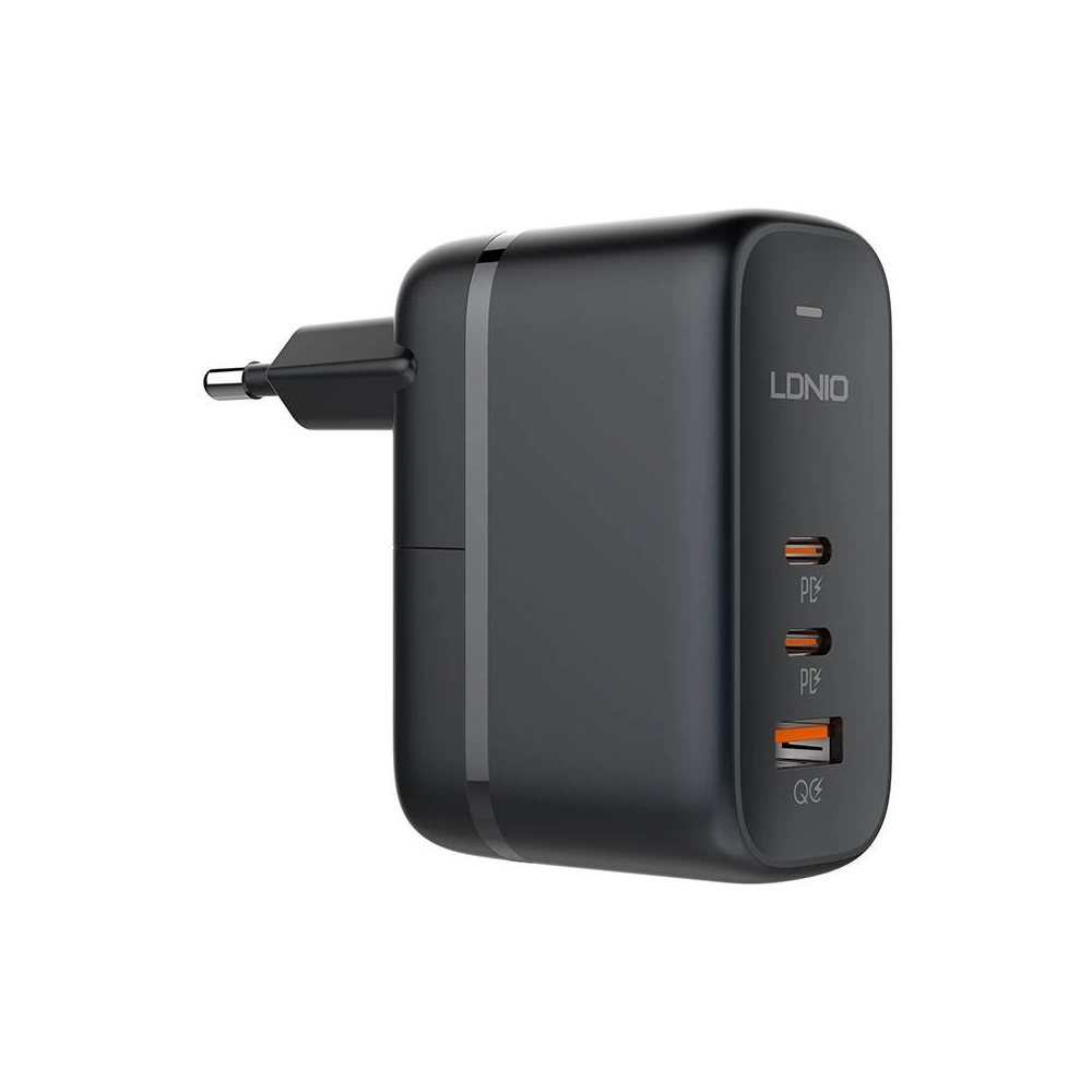 Hurtownia GSM - Încărcător rețea LDNIO Q366 USB-A, 2xUSB-C, GaN, 65W negru - LDN474 - {ean13} - Hurt
