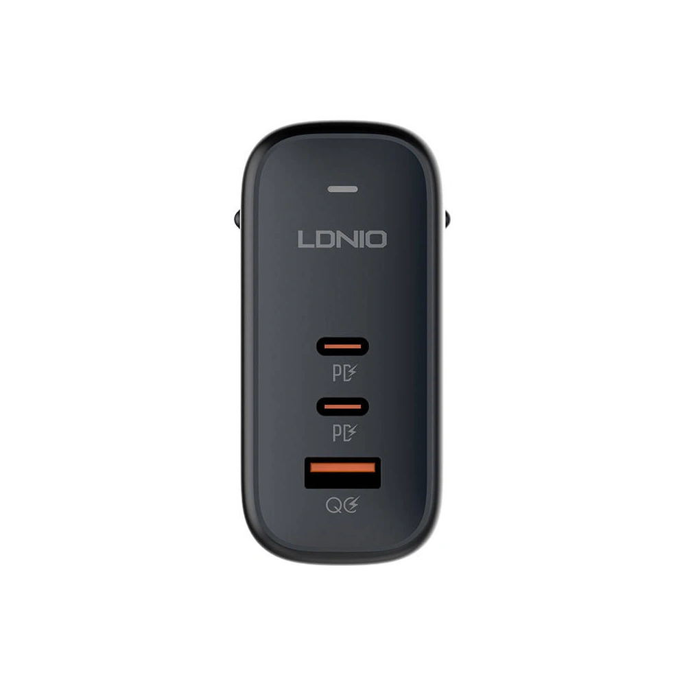 Hurtownia GSM - Încărcător rețea LDNIO Q366 USB-A, 2xUSB-C, GaN, 65W negru - LDN474 - {ean13} - Hurt