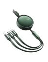 Kabel svinovací USB Mcdodo CA-7251 3w1 USB-A / Lightning, USB-C, microUSB 1,2m zelený