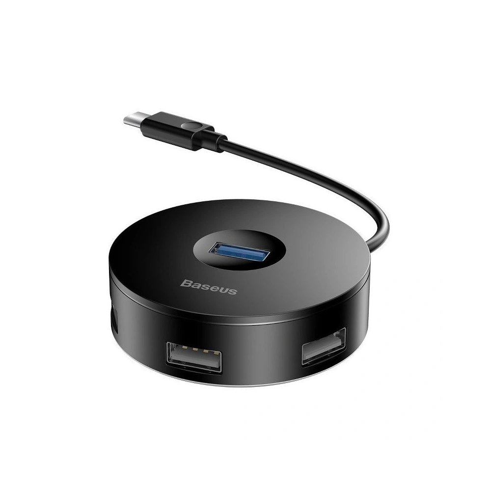 Hurtownia GSM - Hub 4w1 USB-C do USB 3.0 + 3x USB 2.0 Baseus 15cm (czarny) - BSU483BLK - {ean13} - Hurt