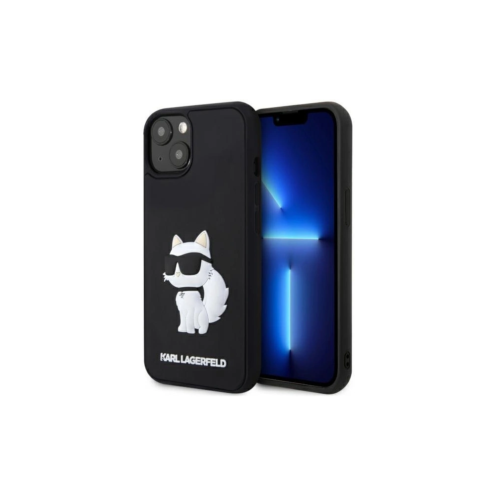 Hurtownia GSM - Etui Karl Lagerfeld KLHCP14M3DRKHNK Apple iPhone 14 Plus / 15 Plus hardcase Rubber Choupette 3D negru/black - KLD1825 - {ean13} - Hurt