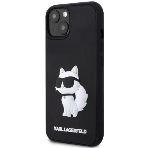 Etui Karl Lagerfeld KLHCP14M3DRKHNK Apple iPhone 14 Plus / 15 Plus hardcase Rubber Choupette 3D czarny/black