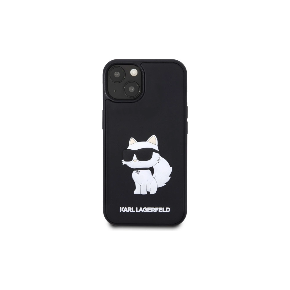 Hurtownia GSM - Etui Karl Lagerfeld KLHCP14M3DRKHNK Apple iPhone 14 Plus / 15 Plus hardcase Rubber Choupette 3D černý/black - KLD1825 - {ean13} - Hurt