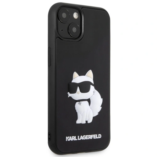 Etui Karl Lagerfeld KLHCP14M3DRKHNK Apple iPhone 14 Plus / 15 Plus hardcase Rubber Choupette 3D czarny/black