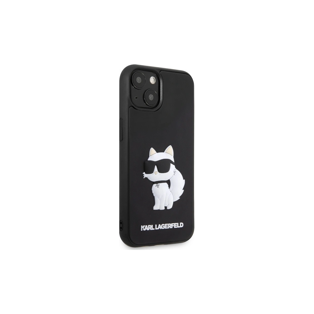 Hurtownia GSM - Etui Karl Lagerfeld KLHCP14M3DRKHNK Apple iPhone 14 Plus / 15 Plus hardcase Rubber Choupette 3D černý/black - KLD1825 - {ean13} - Hurt
