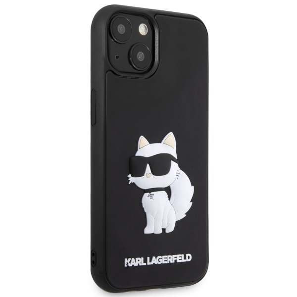 Kryt Karl Lagerfeld KLHCP14M3DRKHNK Apple iPhone 14 Plus / 15 Plus hardcase Rubber Choupette 3D black