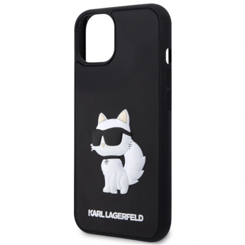 Etui Karl Lagerfeld KLHCP14M3DRKHNK Apple iPhone 14 Plus / 15 Plus hardcase Rubber Choupette 3D czarny/black