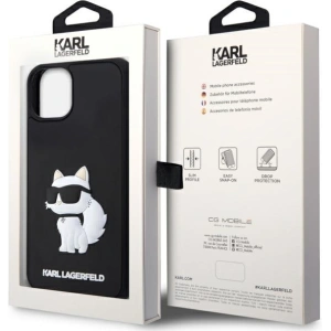 Wholesale Karl Lagerfeld KLHCP14M3DRKHNK Apple iPhone 14 Plus / 15 Plus hardcase Rubber Choupette 3D black - KLD1825 - {ean13} - Hurt