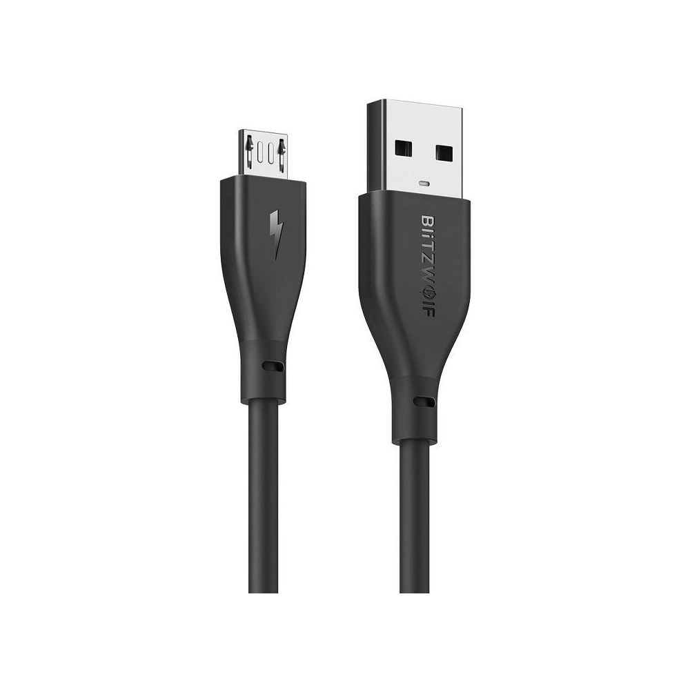 Hurtownia GSM - Kabel Micro USB AmpCore II BlitzWolf BW-MC10 0,3m czarny - BLZ026BLK - {ean13} - Hurt