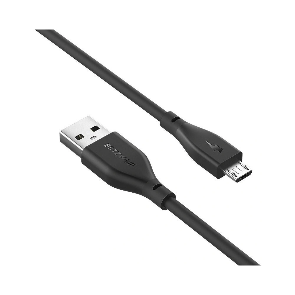 Hurtownia GSM - Kabel Micro USB AmpCore II BlitzWolf BW-MC10 0,3m czarny - BLZ026BLK - {ean13} - Hurt