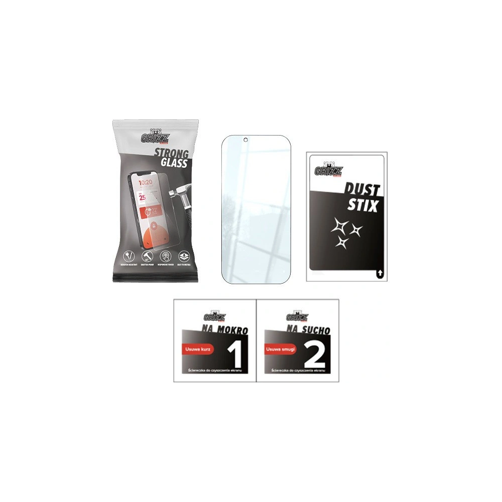 Hurtownia GSM - GrizzGlass Apple Sticlă temperată StrongGlass iPhone 16e / 14 / 13 / 13 Pro - GRZ7319 - {ean13} - Hurt