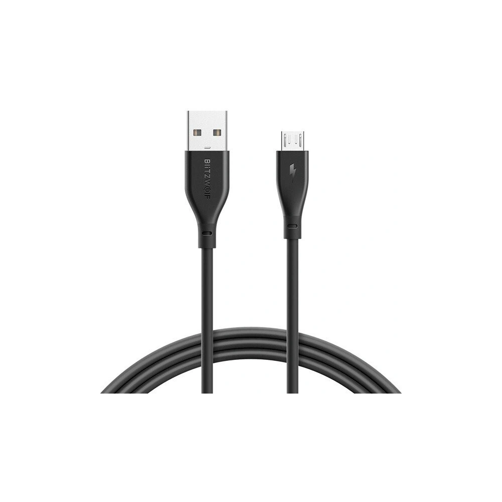 Hurtownia GSM - Kabel Micro USB AmpCore II BlitzWolf BW-MC11 1m czarny - BLZ027BLK - {ean13} - Hurt