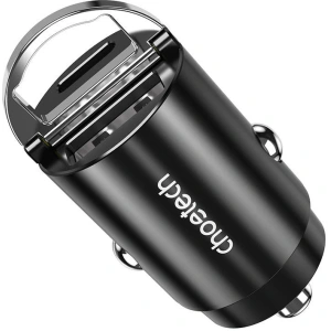 Wholesale Choetech TC0006 1xUSB-A, 1xUSB-C, PD 3.0, 30W car charger (black) - CHT201 - {ean13} - Hurt