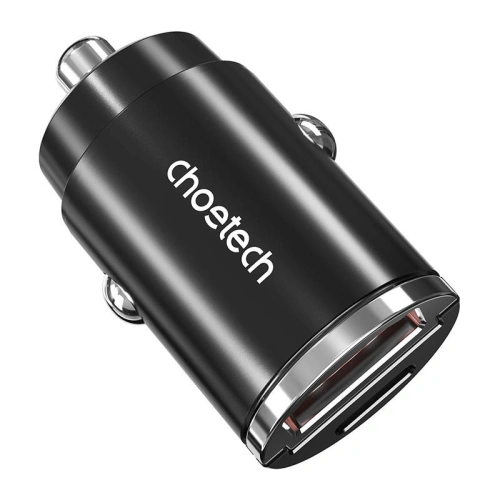 Ładowarka samochodowa Choetech TC0006 1xUSB-A, 1xUSB-C, PD 3.0, 30W (czarna)