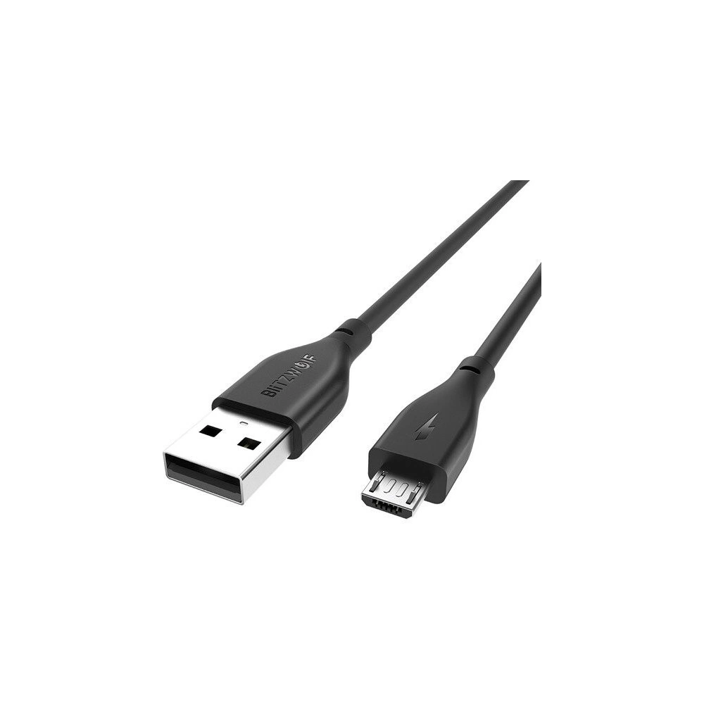 Hurtownia GSM - Kabel Micro USB AmpCore II BlitzWolf BW-MC11 1m czarny - BLZ027BLK - {ean13} - Hurt