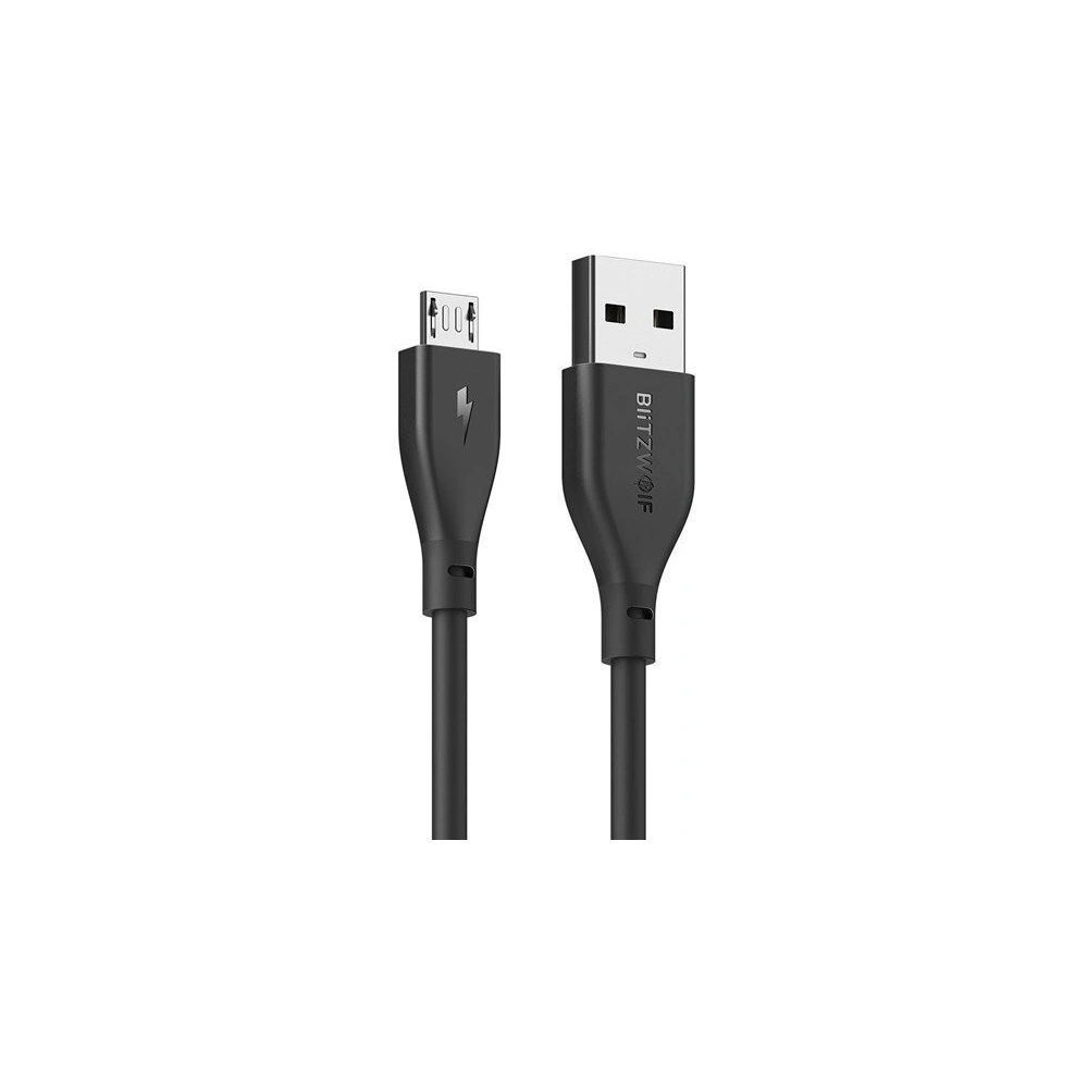 Hurtownia GSM - Kabel Micro USB AmpCore II BlitzWolf BW-MC11 1m czarny - BLZ027BLK - {ean13} - Hurt