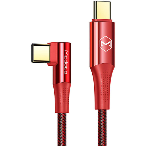 Hurtownia Mcdodo - 6921002683210 - MDD159 - Kabel kątowy Mcdodo CA-8321 USB-C / USB-C, 100W, 1.2m (czerwony) - B2B homescreen