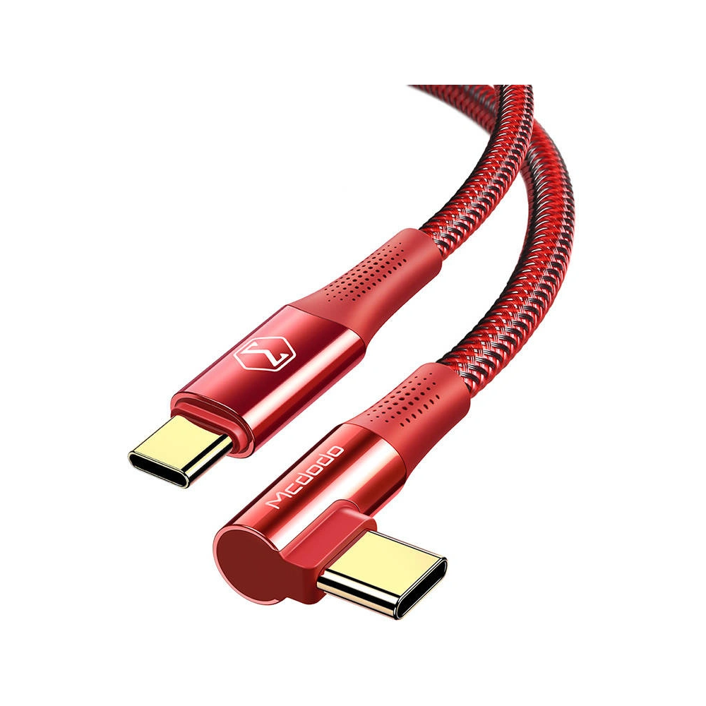 Hurtownia GSM - Kabel úhlový Mcdodo CA-8321 USB-C / USB-C, 100W, 1.2m (červený) - MDD159 - {ean13} - Hurt