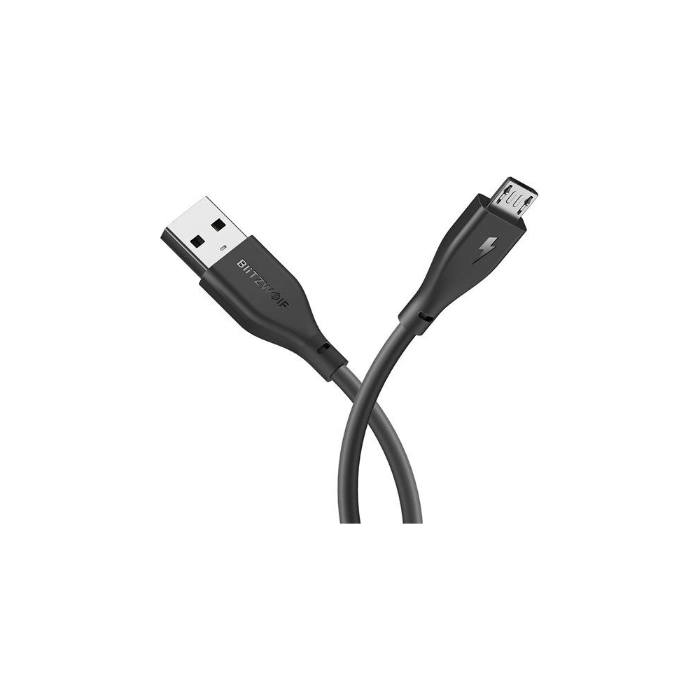 Hurtownia GSM - Kabel Micro USB AmpCore II BlitzWolf BW-MC11 1m czarny - BLZ027BLK - {ean13} - Hurt