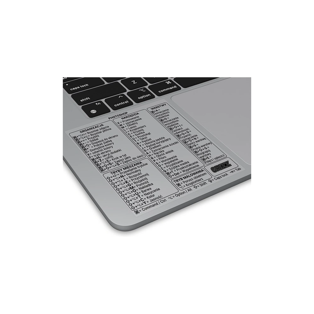 Wholesale GrizzGlass MacOS Adobe Photoshop keyboard shortcuts sticker [PL] - GRZ7334 - {ean13} - Hurt