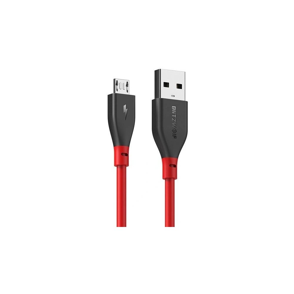 Hurtownia GSM - Kabel Micro USB AmpCore II BlitzWolf BW-MC11 1m czerwony - BLZ029RED - {ean13} - Hurt