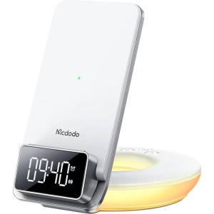 Hurtownia GSM - Bezdrátová nabíječka s funkcí noční lampičky / budíku Mcdodo CH-1610 15W, bílá - MDD165 - {ean13} - Hurt