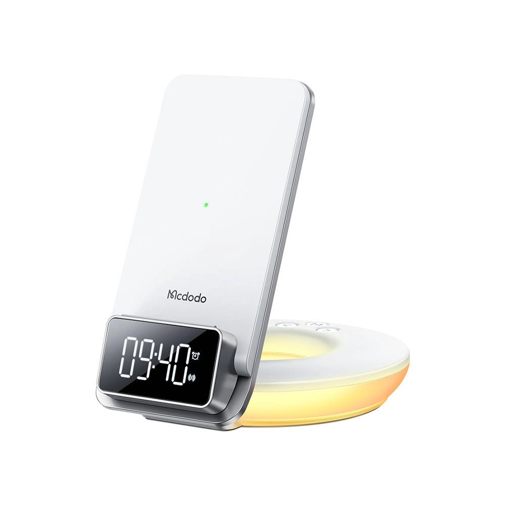 Hurtownia GSM - Kabelloses Ladegerät mit Nachtlicht-/Weckfunktion Mcdodo CH-1610 15W, weiß - MDD165 - {ean13} - Hurt