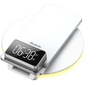 Hurtownia GSM - Încărcător wireless cu funcție de lampă de noapte / ceas deșteptător Mcdodo CH-1610 15W, albă - MDD165 - {ean13} - Hurt
