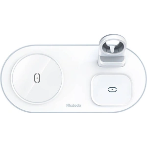 Hurtownia GSM - Vezeték nélküli töltő Mcdodo CH-7062 3w1, 15W fehér + USB-C / USB-C kábel - MDD170 - {ean13} - Hurt