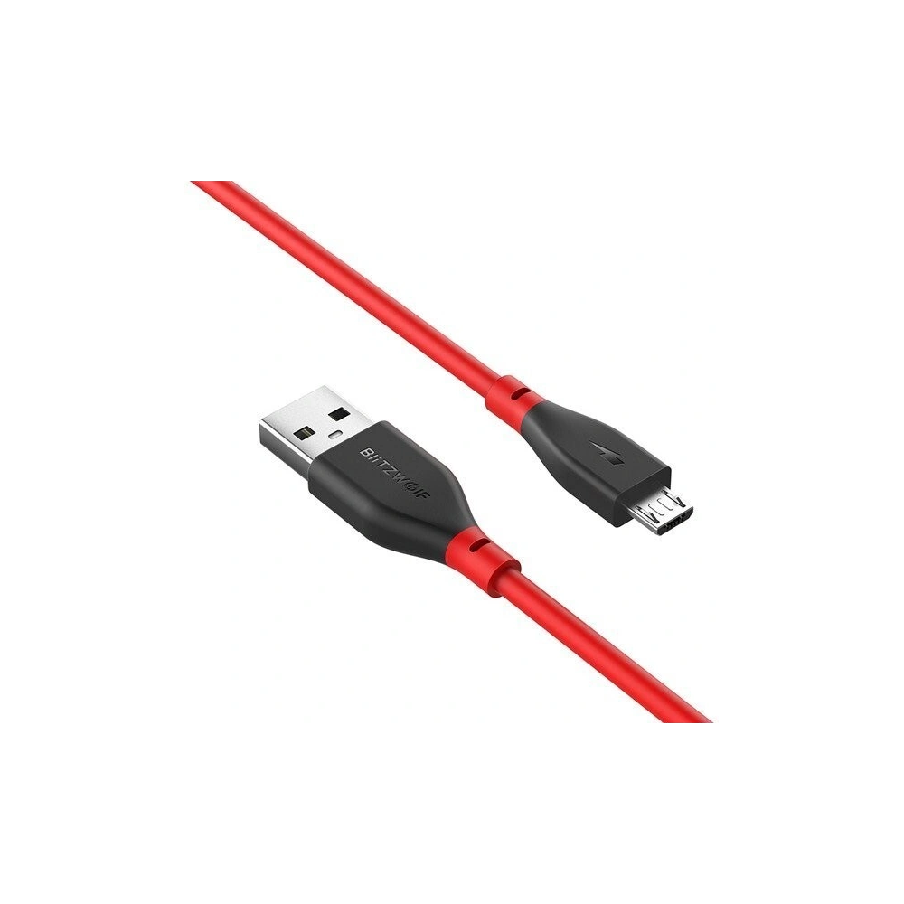 Hurtownia GSM - Kabel Micro USB AmpCore II BlitzWolf BW-MC11 1m czerwony - BLZ029RED - {ean13} - Hurt