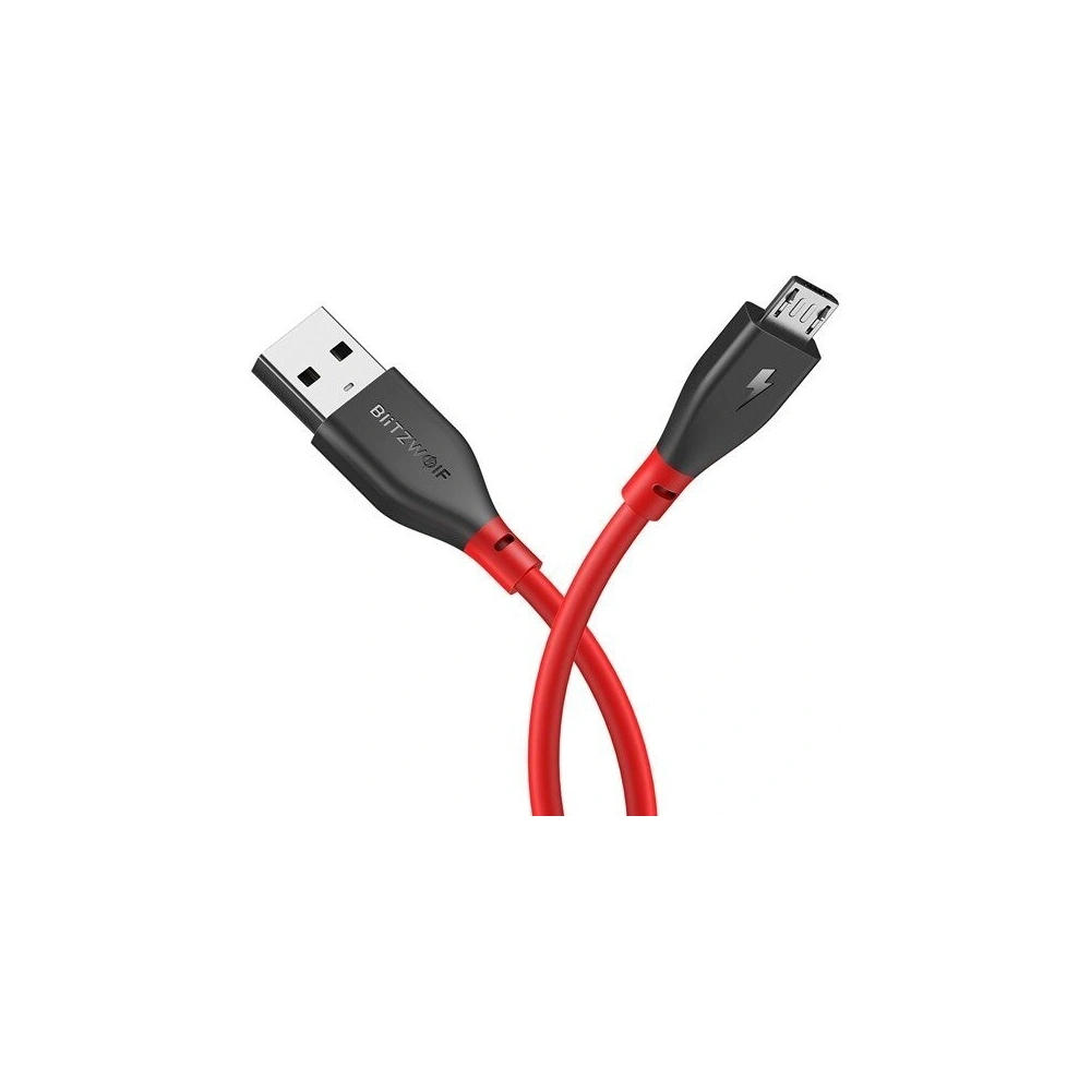 Hurtownia GSM - Kabel Micro USB AmpCore II BlitzWolf BW-MC11 1m czerwony - BLZ029RED - {ean13} - Hurt