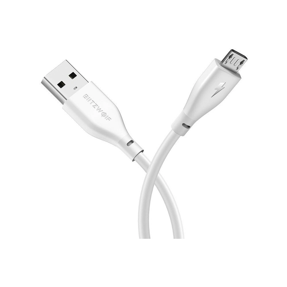 Hurtownia GSM - Kabel Micro USB AmpCore II BlitzWolf BW-MC10 0,3m biały - BLZ030WHT - {ean13} - Hurt