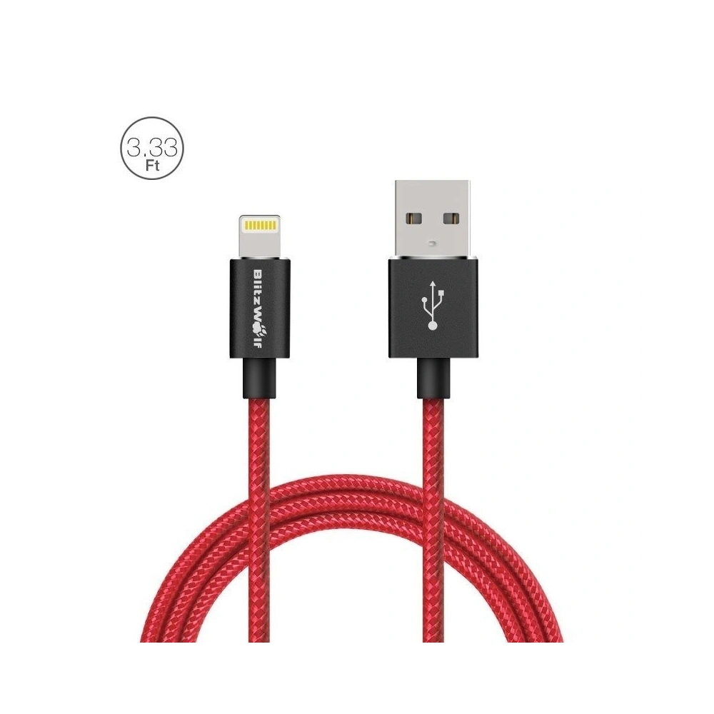 Hurtownia GSM - Kabel Lightning BlitzWolf BW-MF5 1m roșu - BLZ032RED - {ean13} - Hurt