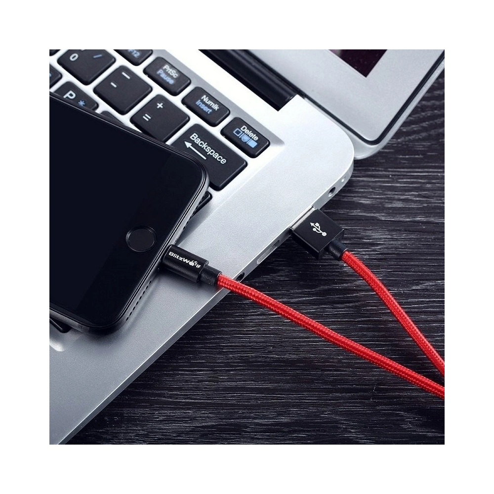 Hurtownia GSM - Kabel Lightning BlitzWolf BW-MF5 1m czerwony - BLZ032RED - {ean13} - Hurt