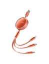 Wholesale Mcdodo CA-7252 retractable cable 3in1 USB-A / Lightning, microUSB, USB-C, 1.2m (orange) - MDD171 - {ean13} - Hurt
