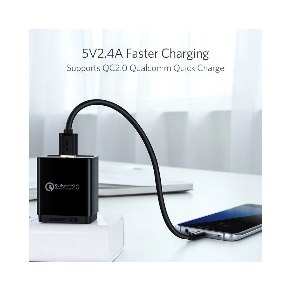 Hurtownia GSM - Kabel micro USB UGREEN QC 2.0 2A 2m (biały) - UGR033WHT - {ean13} - Hurt