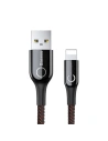 Wholesale Lightning Cable with LED Lamp Baseus C-shaped 2.4A 1m Black - BSU492BLK - {ean13} - Hurt