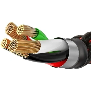 Kabel USB Lightning z diodą LED Baseus C-shaped 2.4A 1m (czarny)