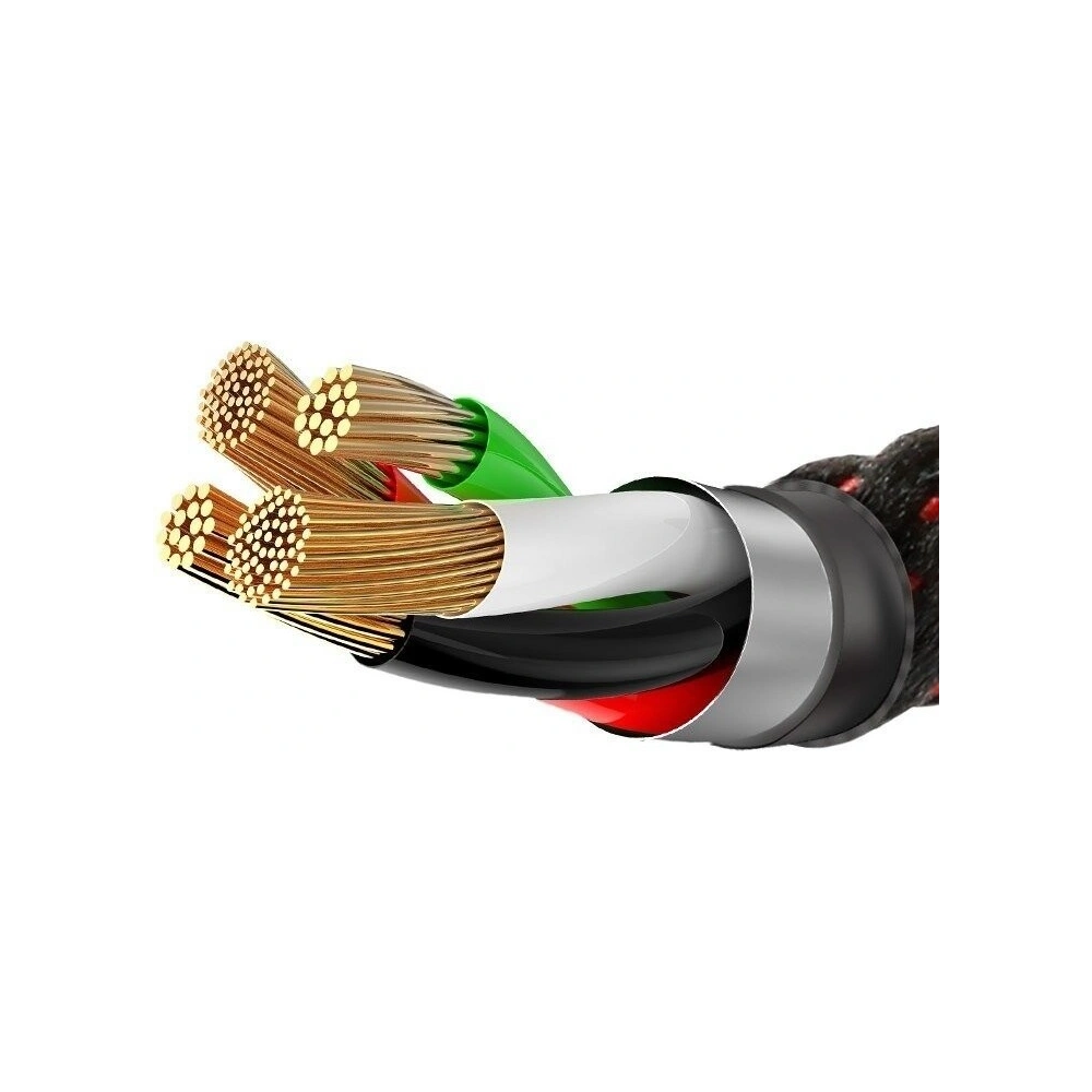 Wholesale Lightning Cable with LED Lamp Baseus C-shaped 2.4A 1m Black - BSU492BLK - {ean13} - Hurt