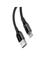 Wholesale Lightning Cable with LED Lamp Baseus C-shaped 2.4A 1m Black - BSU492BLK - {ean13} - Hurt