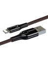 Wholesale Lightning Cable with LED Lamp Baseus C-shaped 2.4A 1m Black - BSU492BLK - {ean13} - Hurt
