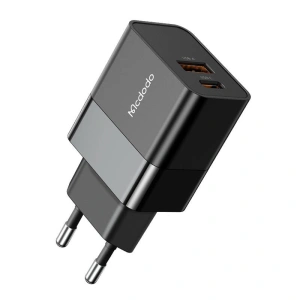 Hurtownia GSM - Síťová nabíječka Mcdodo CH-1951 USB-A, USB-C, PD, QC, 20W (černá) - MDD189 - {ean13} - Hurt