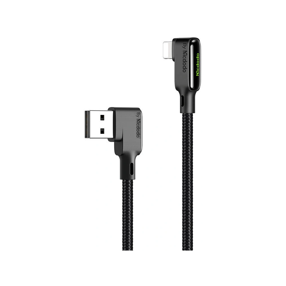 Hurtownia GSM - Kabel úhlový Mcdodo CA-7511 USB-A / Lightning, 1,8m (černý) - MDD196 - {ean13} - Hurt