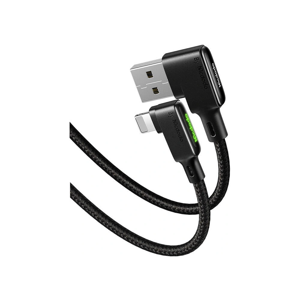 Hurtownia GSM - Kabel úhlový Mcdodo CA-7511 USB-A / Lightning, 1,8m (černý) - MDD196 - {ean13} - Hurt