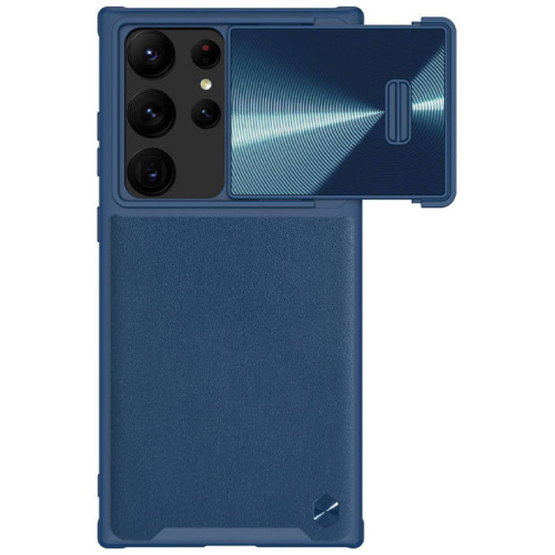 Nillkin Distributor - 6902048258228 - NLK1360 - Nillkin CamShield Leather Samsung Galaxy S23 Ultra (blue) - B2B homescreen