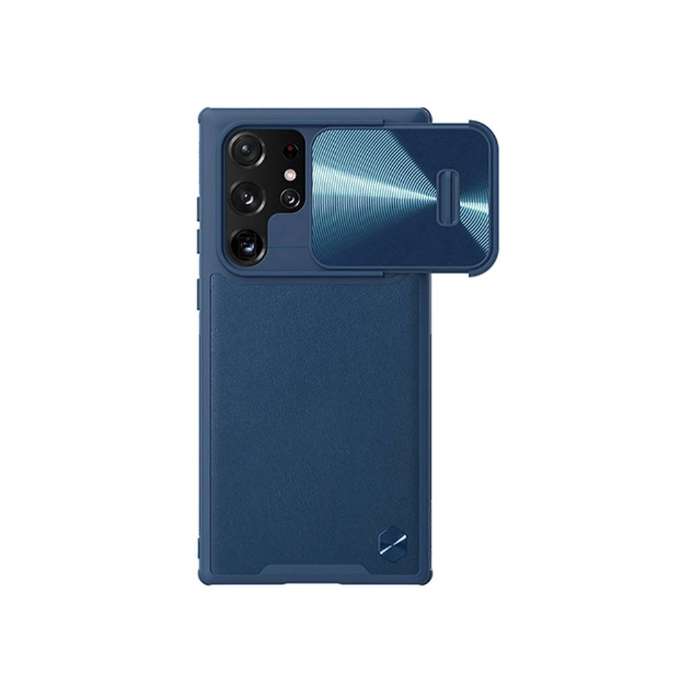Hurtownia GSM - Etui Nillkin CamShield Leather Samsung Galaxy S22 Ultra (modré) - NLK1363 - {ean13} - Hurt