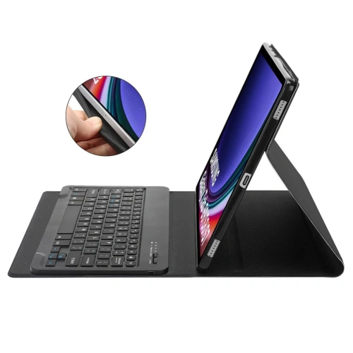 Etui z klawiaturą Tech-Protect SmartCase Pen Samsung Galaxy Tab S9 FE Black