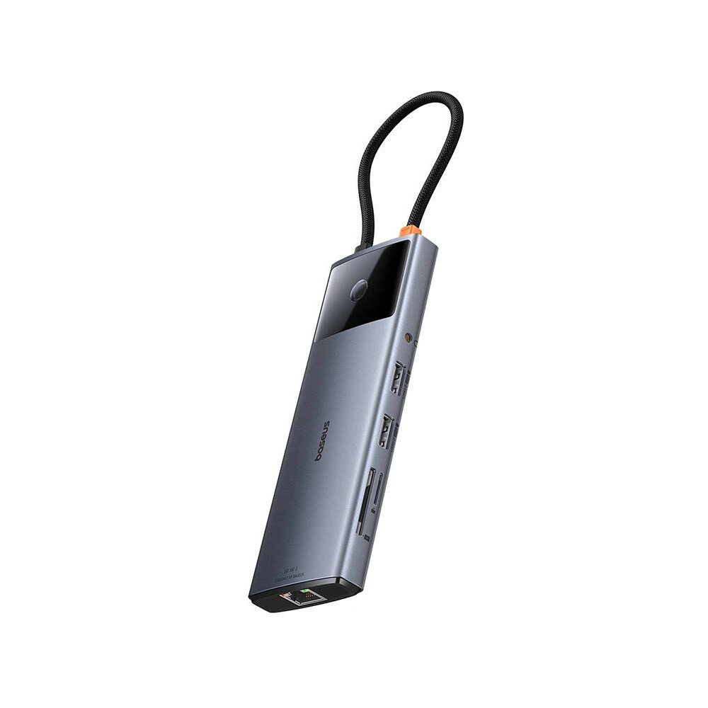 Hurtownia GSM - Adaptér 10w1 Baseus Metal Gleam II Series USB-C / HDMI, USB-A (10Gbps), 2xUSB-A, USB-C, USB-C (PD), RJ45, SD/TF, mini-jack 3,5mm - BSU4772 - {ean13} - Hurt